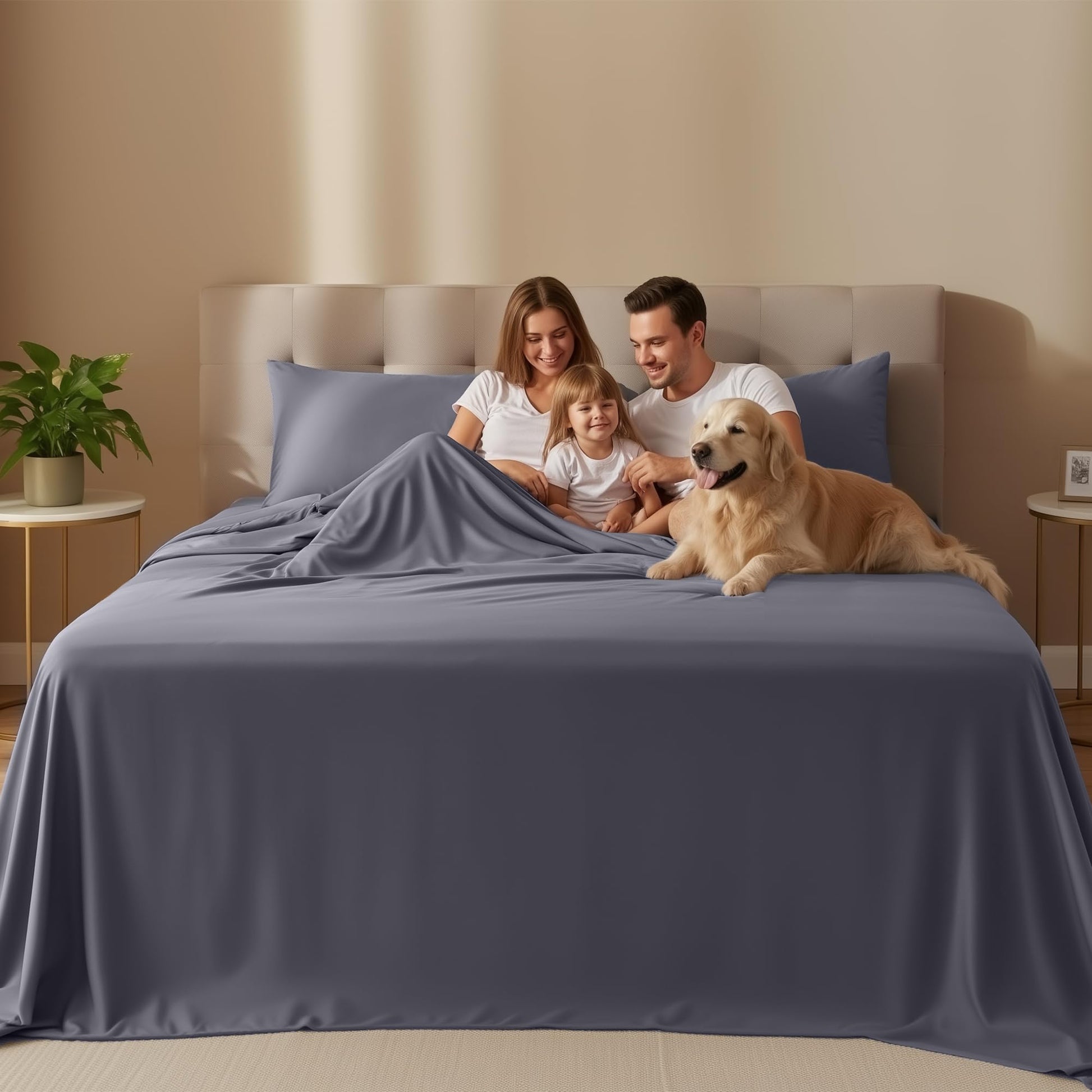 Utopia Bedding Queen Bed Sheets - 4 Piece Queen Size Cooling Sheet Set - Hotel Luxury Soft Breathable Microfiber, Oeko-TEX, Deep Pocket Easy Fit & Care, Fade & Wrinkle Resistant, Grey
