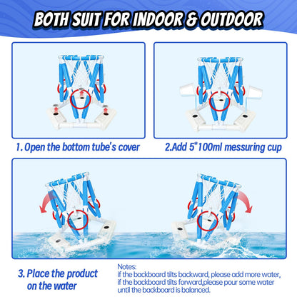 Pool Basketball Hoop Toys, Inflatable Water Basketball Game Pool, Pool Floaties Basketball Hoop Toy Outdoor Toys for Kids Boys Aged 4-18 and Adults (L) - Available at All In One Marketplace Canada