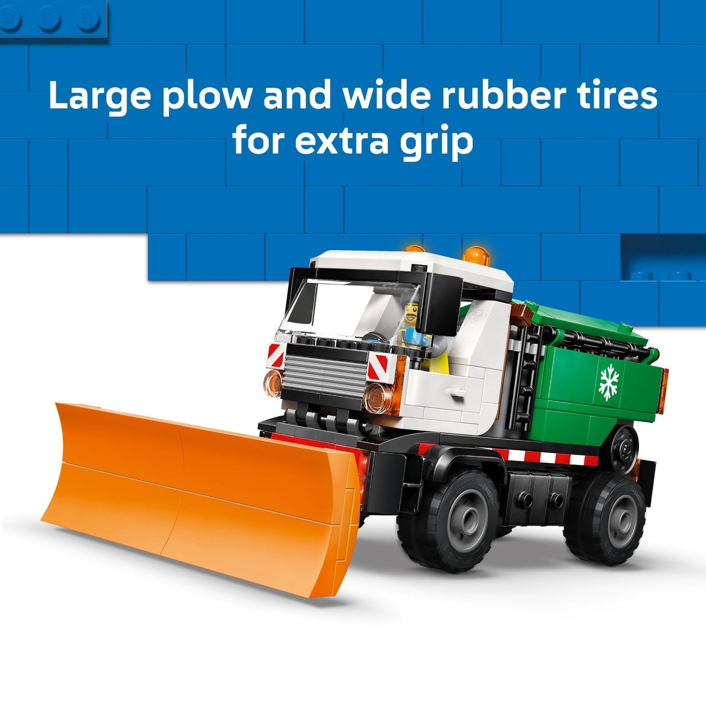 LEGO City Snowplow Truck Building Toy for Kids - Pretend Play Vehicle for Boys & Girls, Ages 5+ - Toy Truck W/Movable Plow & Driver Minifigure - Gift Idea for Birthdays - 60490