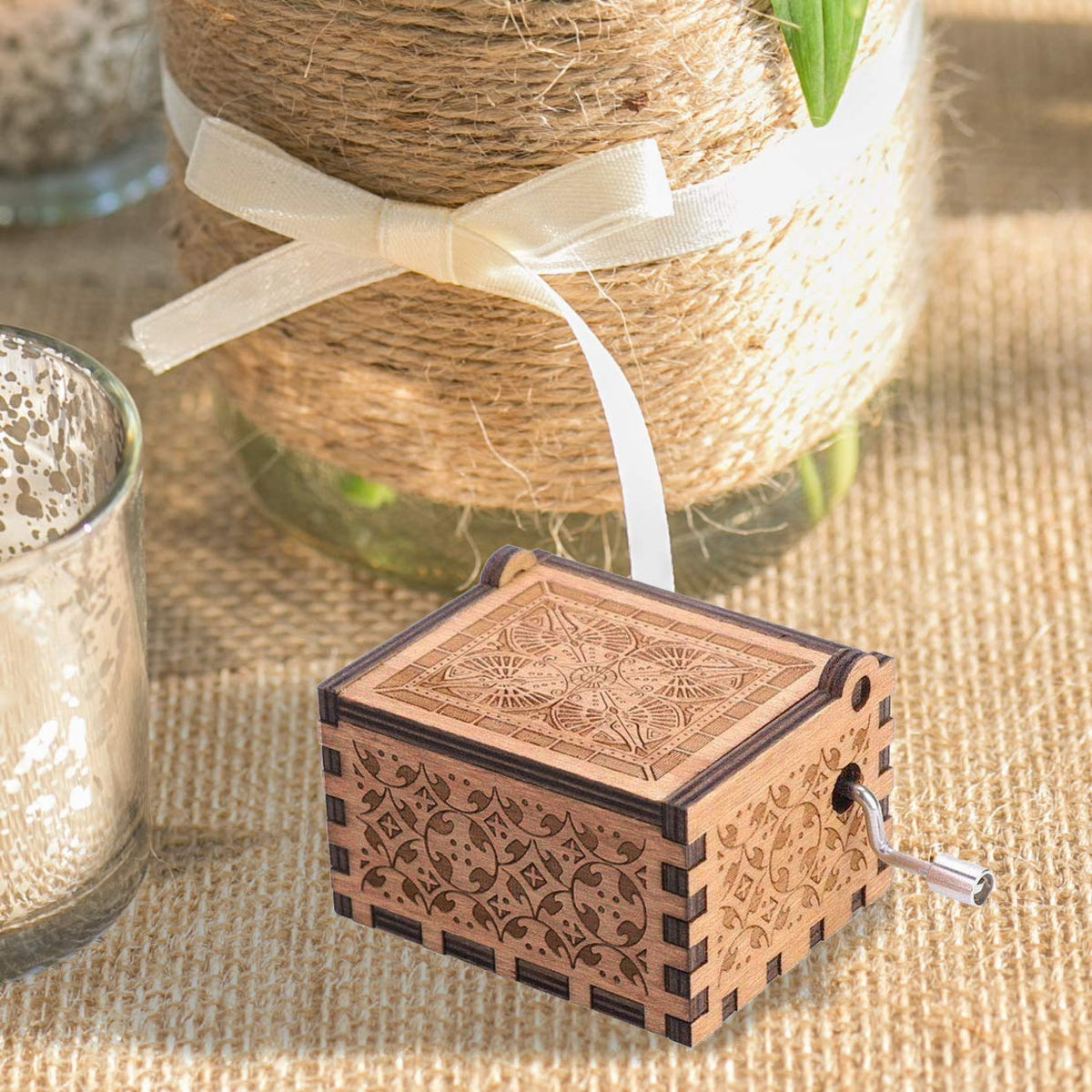Wooden Music Box for mom Gifts You are My Sunshine Music Box, Laser Engraved Hand Crank Wooden Sunshine Music Box Gift for Mom Birthday/Mother's Day/Christmas(to mom) 🍁 All In One Marketplace Canada