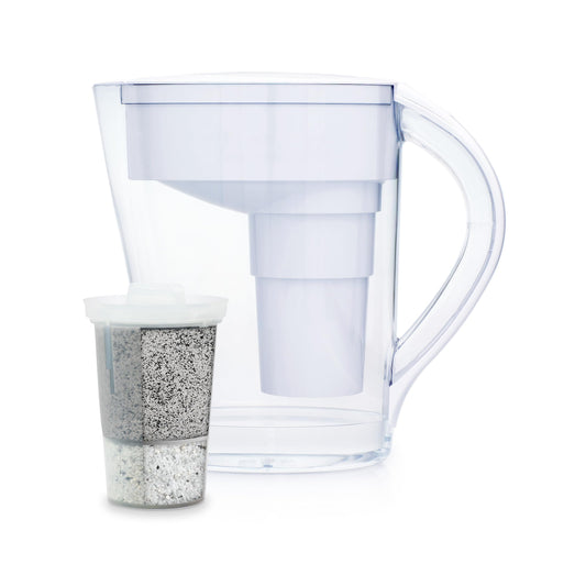 Santevia MINA Alkaline Water Filter Pitcher | Water Filtration System | Chlorine and Lead Filter | Water Purifier Pitcher | Home Water Filtration Pitcher | 9-Cup at Home Water Filter | Made in Canada - Available at All In One Marketplace Canada