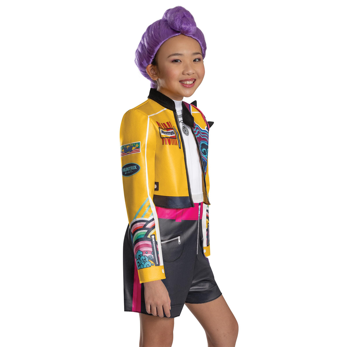 Costume de Rumi de K-Pop Demon Hunters, combinaison et haut officiels de déguisement pour Halloween, taille enfant (10-12 ans)