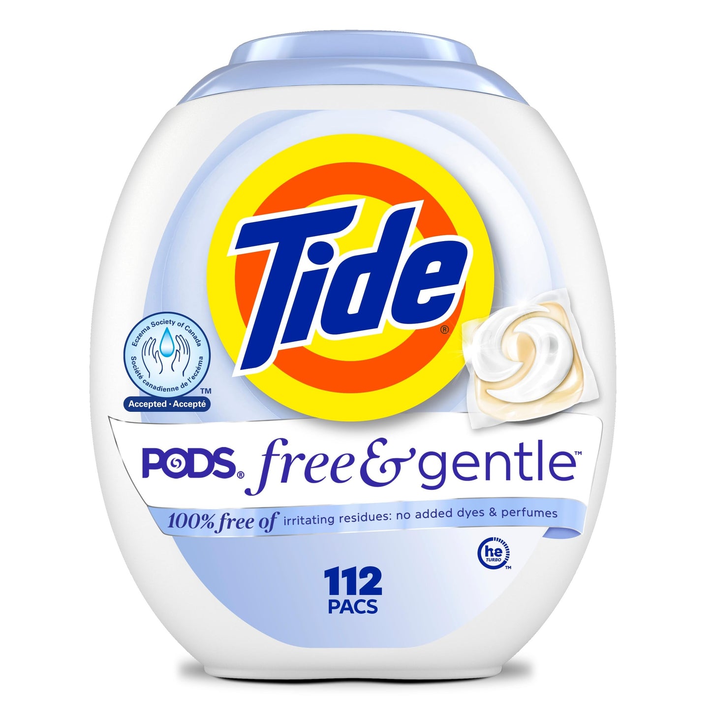 Tide PODS Free & Gentle Laundry Detergent Soap Pacs, 112 Count