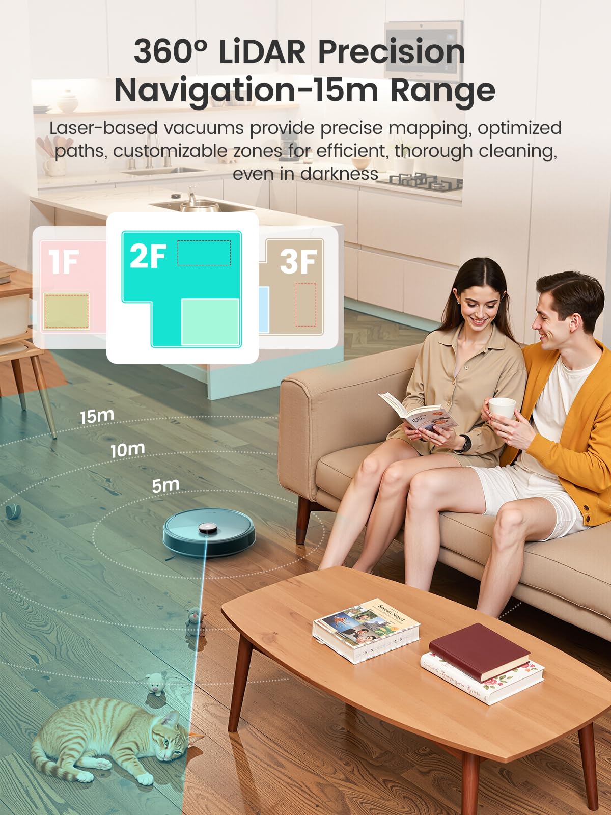 Lefant M3 Max Robot Vacuum and Mop,20000Pa Suction,Anti-Tangle Brushes, Smart Obstacle Avoidance,Auto Mop Washing,All-in-One Dock,9mm Mop Lifting,200RPM Spinning Mops, Smart Obstacle Avoidance,Gray