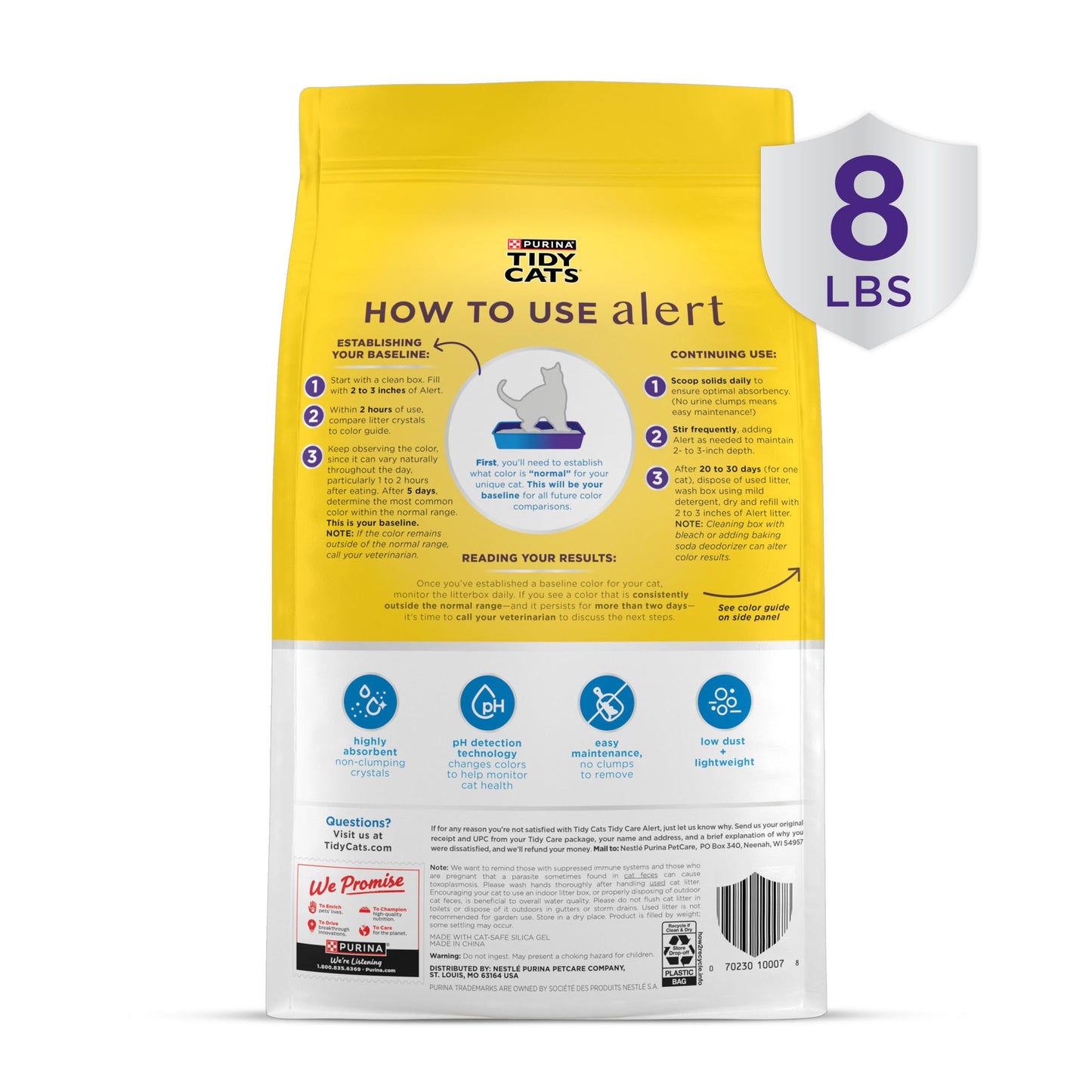 Purina Tidy Cats Tidy Care Alert Crystal Cat Litter - 8 lb. Bag