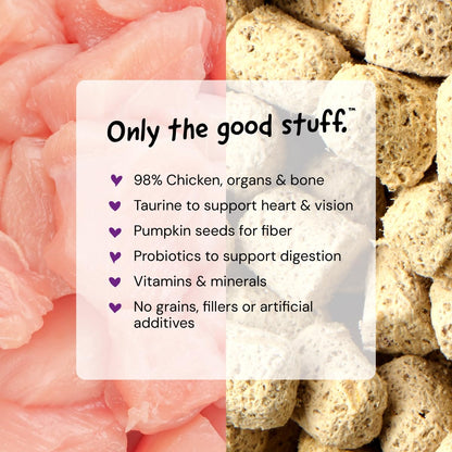 Stella & Chewy's Freeze-Dried Raw Cat Dinner Morsels – Grain Free, Protein Rich Cat & Kitten Food – Chick Chick Chicken Recipe – 510g Bag 🍁 All In One Marketplace Canada
