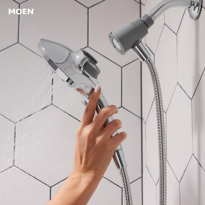 Moen 26112 Magnetix Handheld Shower Head Featuring Magnetic Holder Technology, 6 High Pressure Functions and 60 Inch Long Metal Hose 🍁 All In One Marketplace Canada