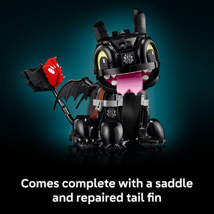 LEGO Icons How to Train Your Dragon: Toothless Building Set for Adults, Ages 18+ - Room Decor for Office, Bedroom, or Book Shelf - Collectible for Movie Fans - Gift Idea for Birthdays - 10375 LEGO