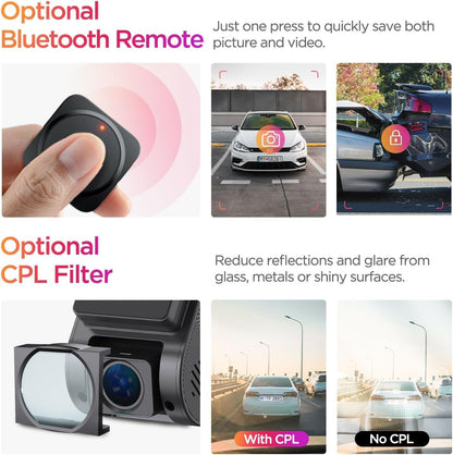 VIOFO Dash Cam Front A119 Mini 2, STARVIS 2 Sensor, 2K 60fps/HDR 30fps Voice Control Car Dash Camera with 5GHz Wi-Fi GPS, Night Vision 2.0, 24H Parking Mode, Supercapacitor (SD Card Not Included) - Available at All In One Marketplace Canada