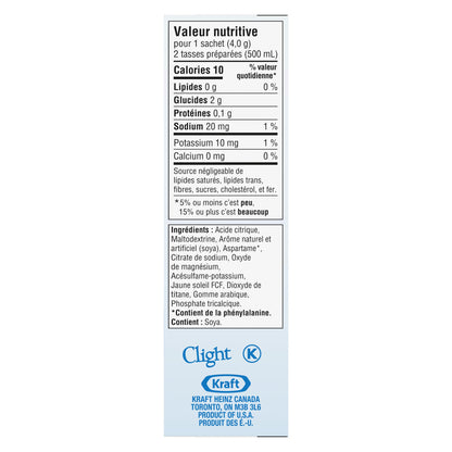 Crystal Light Singles Tangerine Grapefruit Drink Mix - 10 Calorie Packets