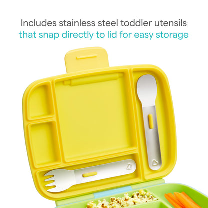 Munchkin Bento Box Toddler Lunch Box, Green