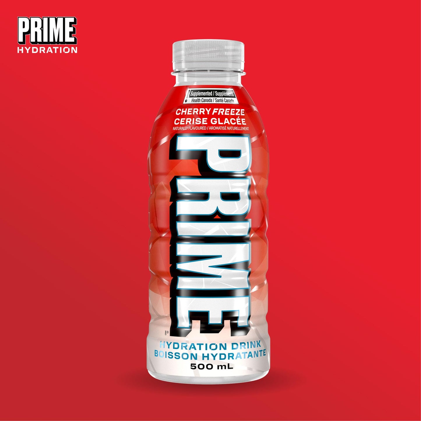 PRIME Hydration CHERRY FREEZE | Sports Drinks | Electrolyte Enhanced | B Vitamins | Antioxidants | 2g of Sugar | 500 mL | 12 Pack PRIME HYDRATION
