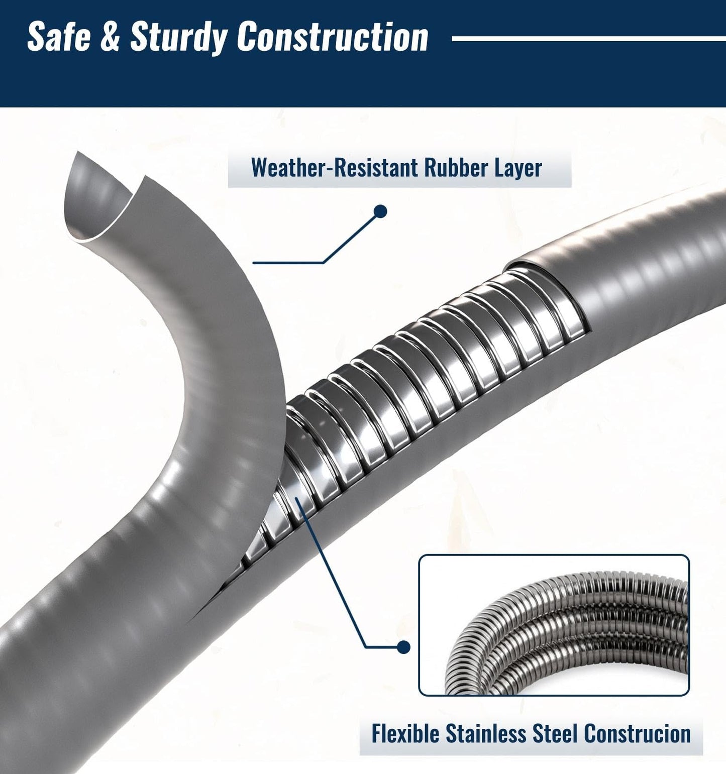 CALPOSE 15 Feet 3/8 inch ID Natural Gas Grill Hose with Quick Connect Fittings, Natural Gas Line for Grill, Pizza Oven, Heater and More Low Pressure Appliance - Available at All In One Marketplace Canada