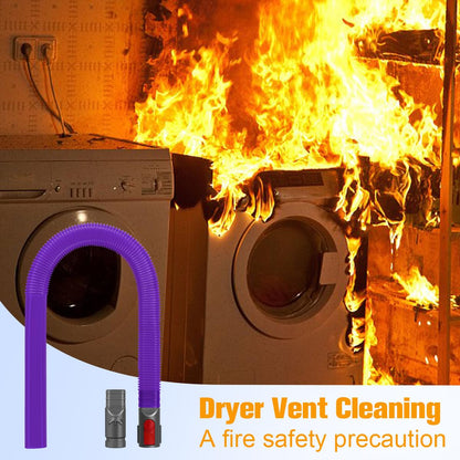 FUNTECK Dryer Lint Vacuum Attachment Compatible with Dyson V15 V12 V11 V10 V8 V7 V6 Vacuum Cleaners, Flexible Vent Lint Cleaner Kit, 34 inches - Available at All In One Marketplace Canada