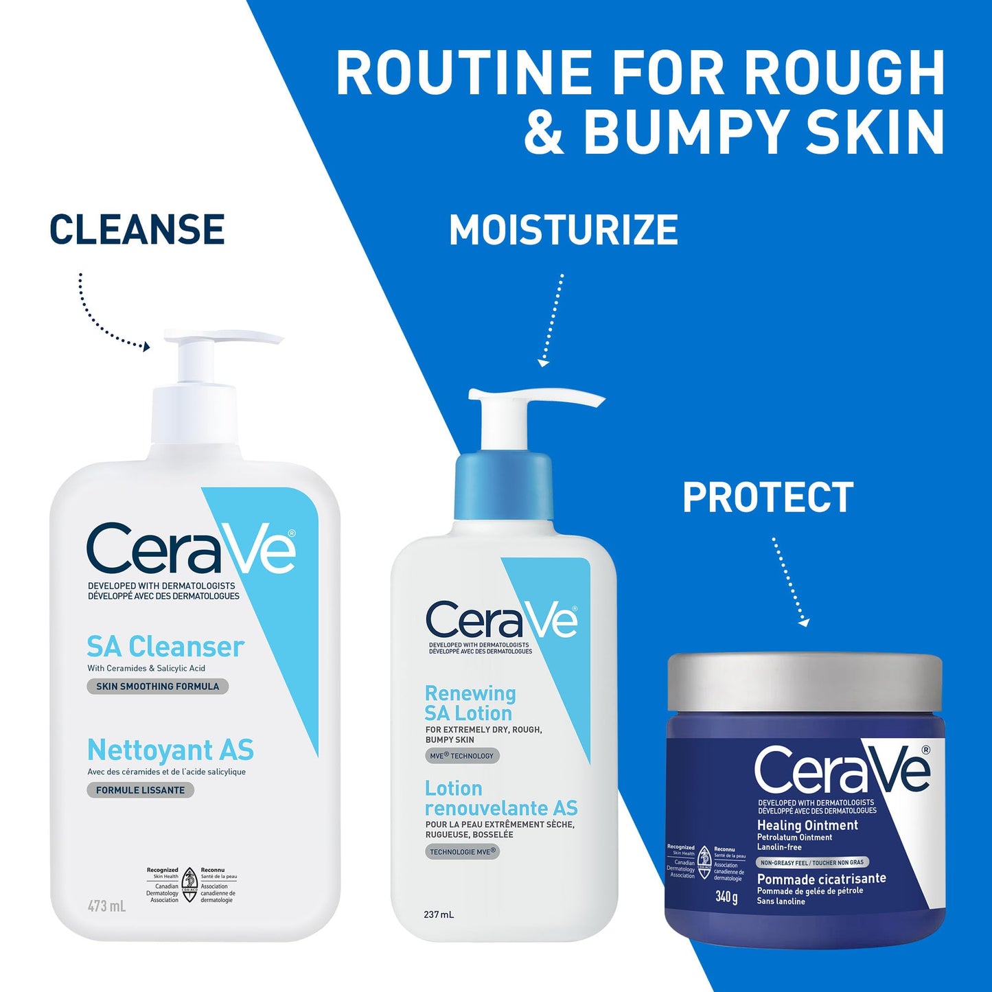 CeraVe Salicylic Acid Cleanser, Renewing Exfoliating Face Wash With Vitamin D for Normal Skin, Fragrance Free, Verified by CeraVe, 473ml