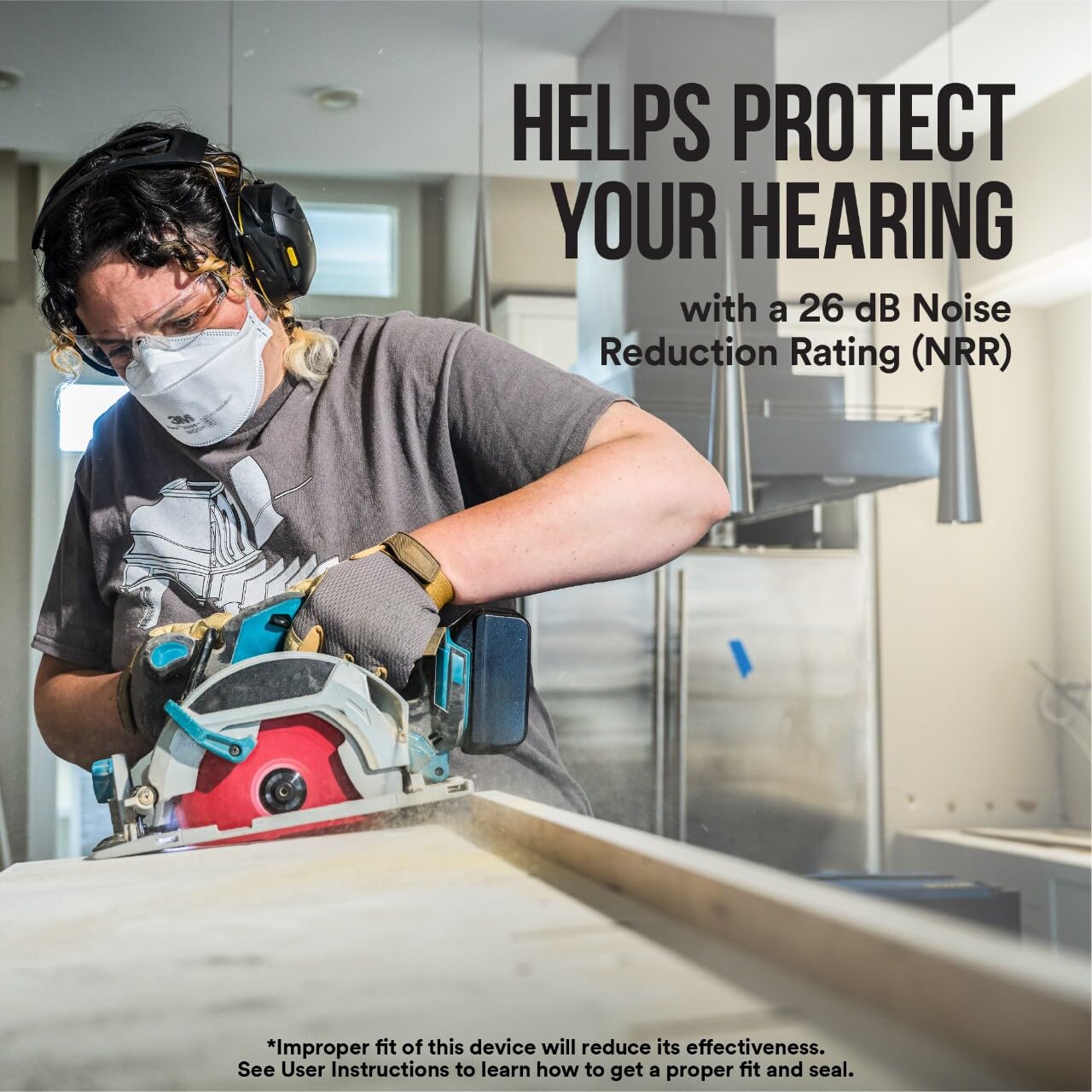 3M WorkTunes Connect Wireless Hearing Protector with Bluetooth Technology, Bluetooth Hearing Protection with a 26 dB Noise Reduction Rating - Available at All In One Marketplace Canada