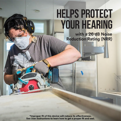 3M WorkTunes Connect Wireless Hearing Protector with Bluetooth Technology, Bluetooth Hearing Protection with a 26 dB Noise Reduction Rating - Available at All In One Marketplace Canada