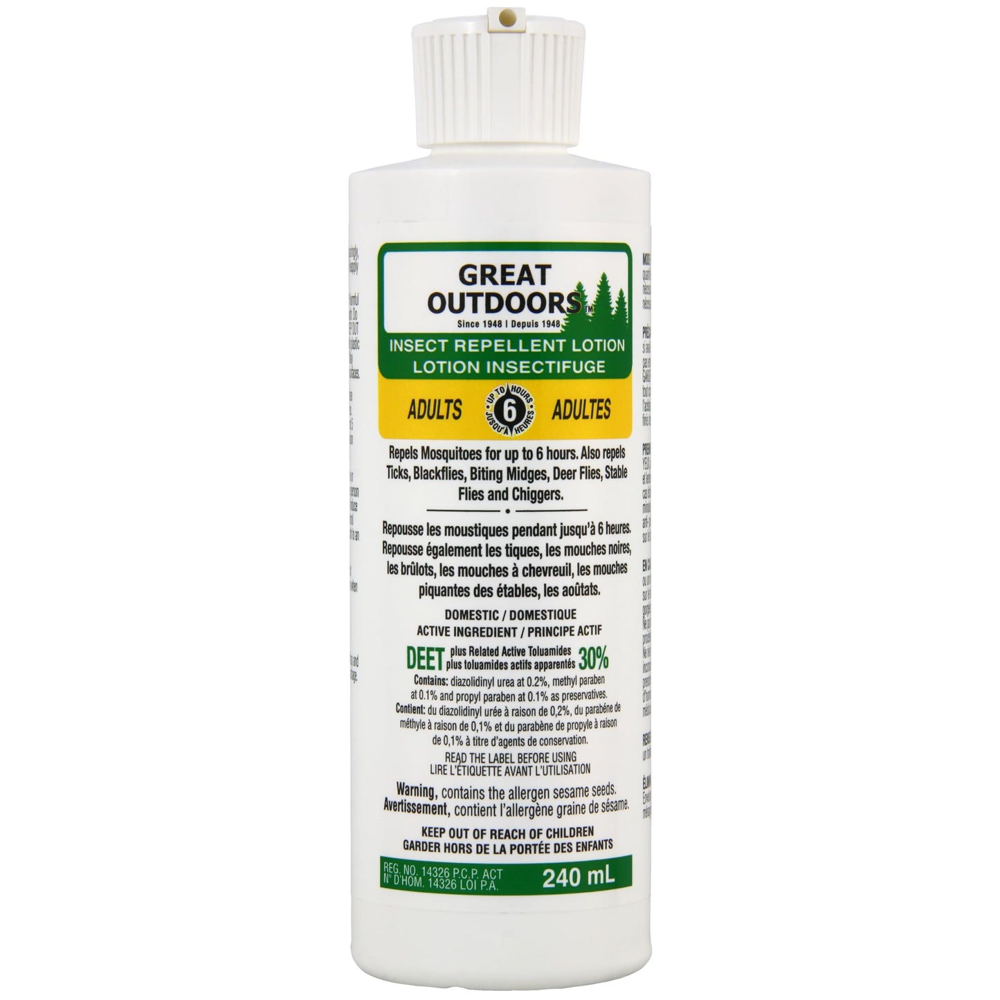 Great Outdoors Insect Repellent 30% DEET Lotion, 240mL 🍁 All In One Marketplace Canada