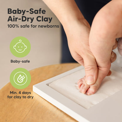 KeaBabies Baby Hand and Footprint Kit, Clay Keepsake Frame (Dark Walnut) 🍁 All In One Marketplace Canada