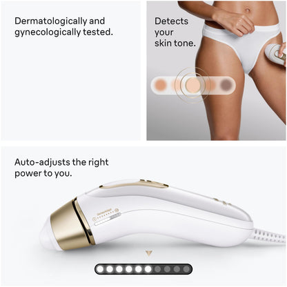 Braun Silk-Expert Pro 5 IPL PL5157 at Home Laser Hair Removal for Women and Men with Premium Pouch, Venus Razor, 2 Heads