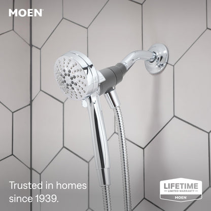 Moen 26100 Engage Magnetix 3.5-Inch Six-Function Handheld Showerhead with Magnetic Docking System, Chrome