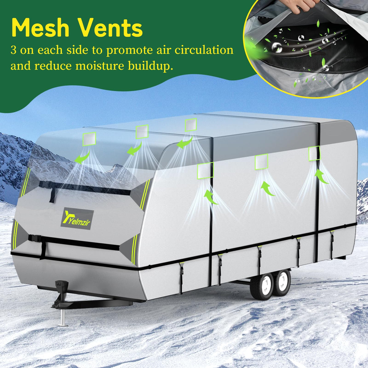 Yelmzir Travel Trailer RV Cover 24-27 ft, Rip-Stop Motorhome Camper Covers 🍁 All In One Marketplace Canada