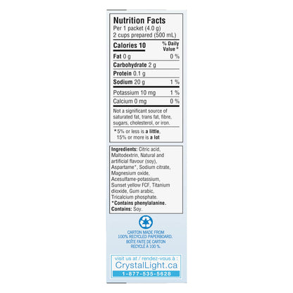 Crystal Light Singles Tangerine Grapefruit Drink Mix - 10 Calorie Packets