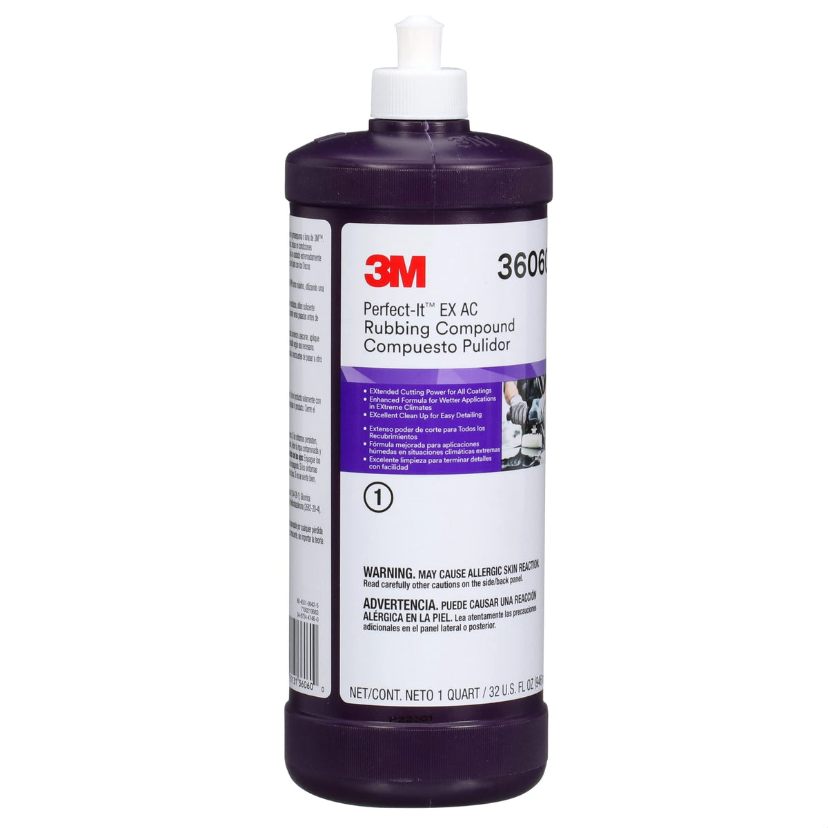 3M Perfect-It EX AC Rubbing Compound 36060, 1 qt (32 fl oz),1 Pack