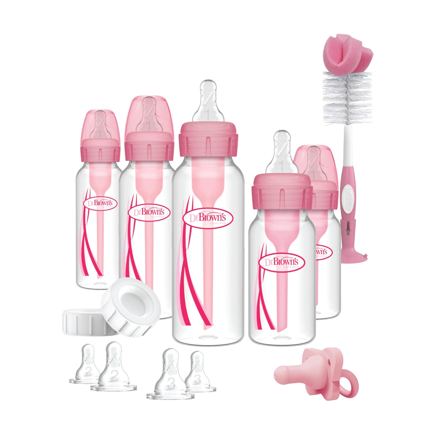 Dr. Brown’s™ Options+™ Deluxe Bottle Essentials, Pink Dr. Brown's