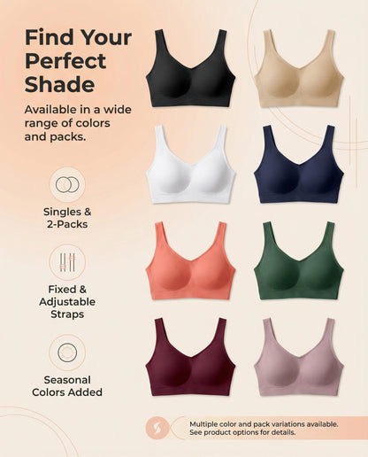 SHAPERMINT Soutien-gorge sans armatures pour femme – Bralette sans coutures à maintien complet, soutien-gorge de sport compressif, soutien-gorge minimiseur grande taille, soutien-gorge rembourré sans armatures pour femme Blanc