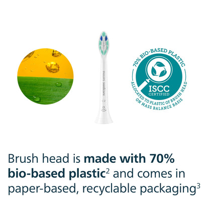 Philips Sonicare Optimal Plaque Control Replacement Brush Heads, White, 3 pack, HX9023/92