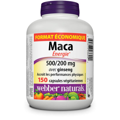 Webber Naturals Maca Energy with Ginseng, 150 Capsules Webber Naturals