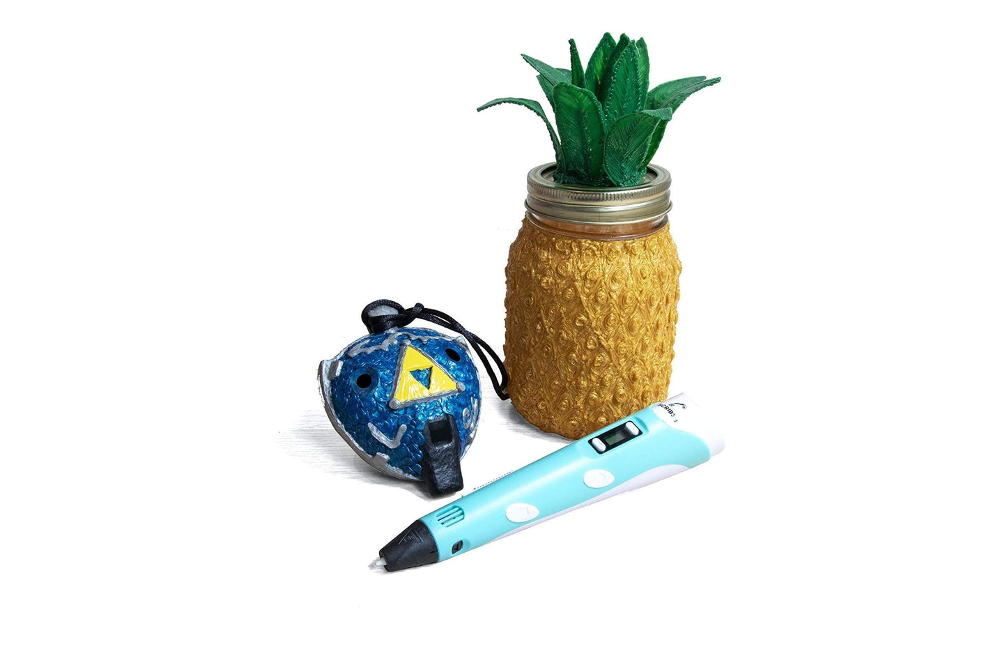 SCRIB3D P1 3D Printing Pen with Display - Includes 3D Pen, 3 Starter Colors of PLA Filament, Stencil Book + Project Guide, and Power Adapter - Available at All In One Marketplace Canada