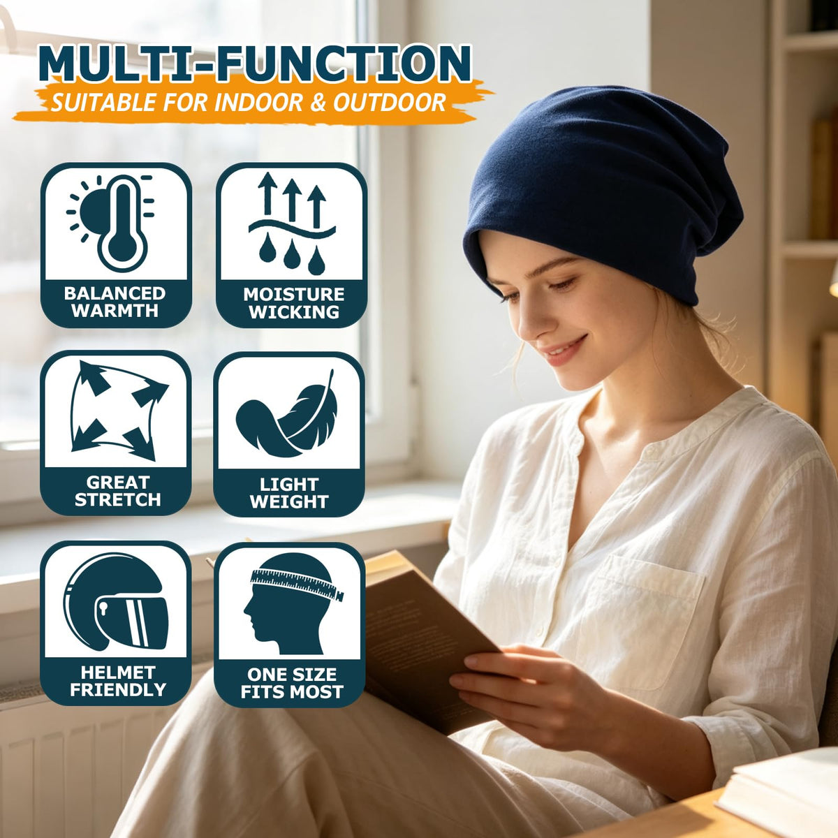 EINSKEY Slouchy Beanie for Men Women, Cotton Multipurpose Daily Headwear 🍁 All In One Marketplace Canada