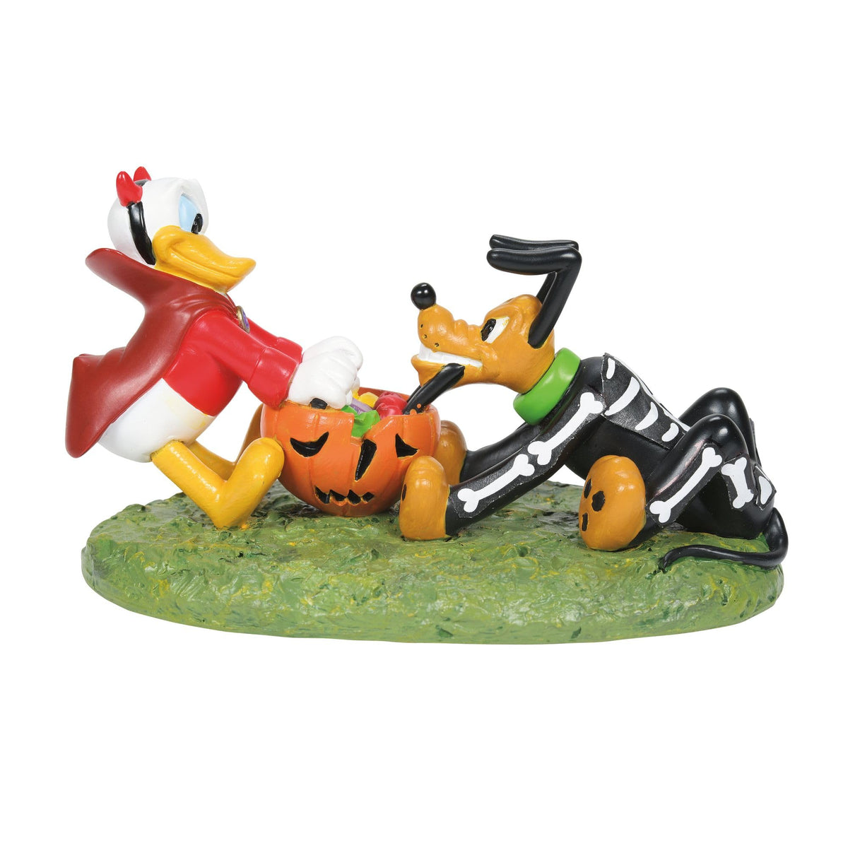 Department 56 Disney Village Accessoires d'Halloween Figurine La bagarre de Donald et Pluto, 2,25 pouces, Multicolore