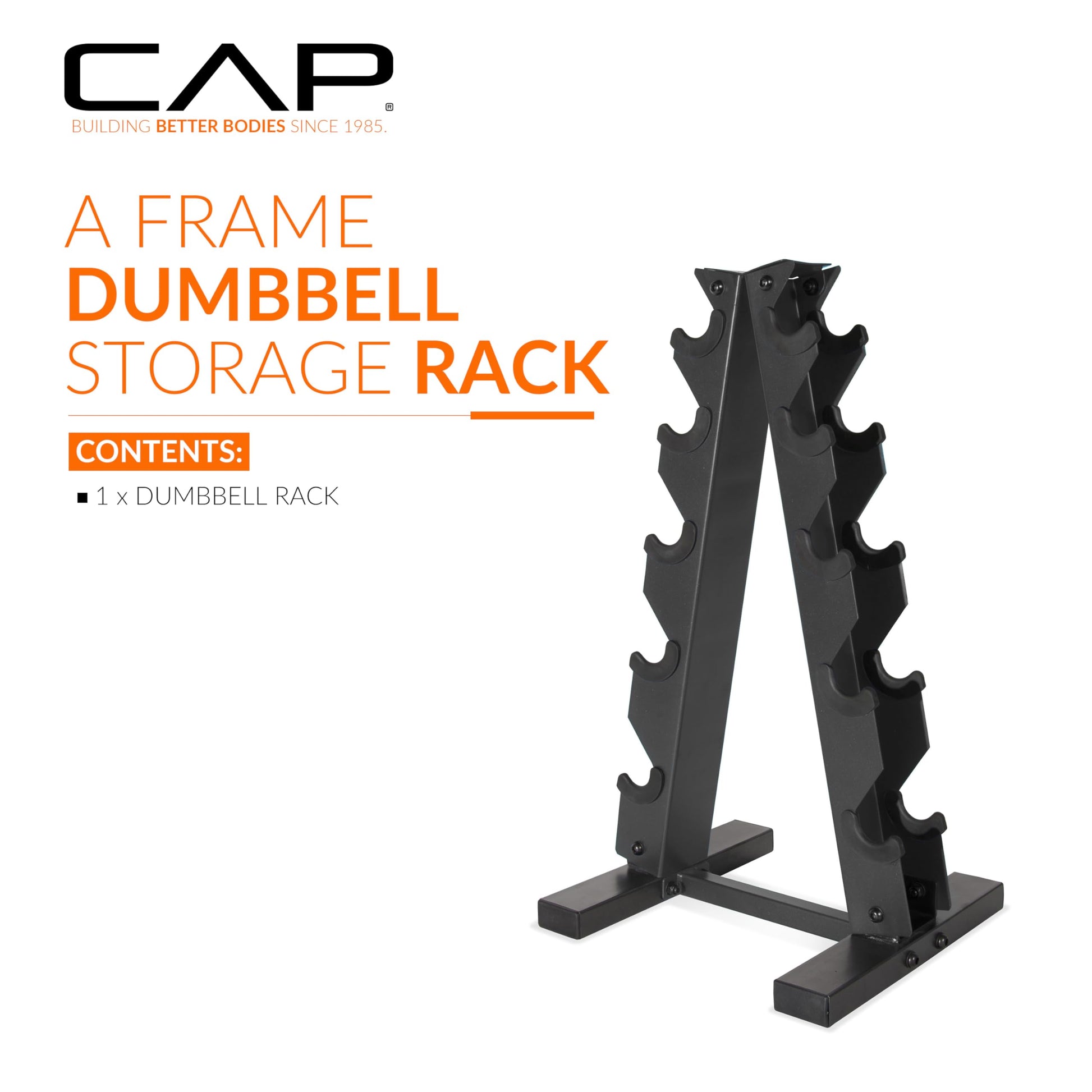 CAP Barbell A-Frame Dumbbell Hand Weight Vertical Storage Rack - Carbon