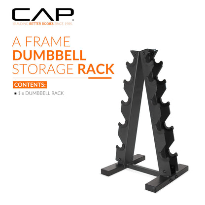 CAP Barbell A-Frame Dumbbell Hand Weight Vertical Storage Rack - Carbon