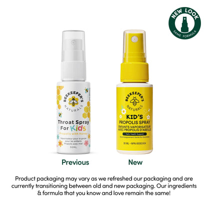 BEEKEEPER'S NATURALS Propolis Throat Spray for Kids - 95% Bee Propolis Extract - Natural Immune Support & Sore Throat Relief - Has Antioxidants & Gluten-Free, 1.06 oz (Pack of 2) (Kids Propolis, 2 Pack)