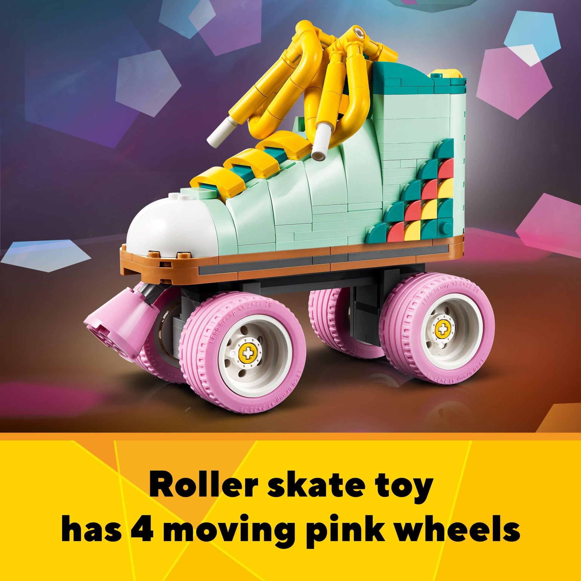 LEGO Creator 3 in 1 Retro Roller Skate Building Kit, Transforms from Roller Skate Toy to Mini Skateboard to Boom Box Radio, Birthday Gift for Skaters, Cool Toy for Boys and Girls Ages 8 and Up, 31148 LEGO