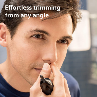 Philips Nose Trimmer Series 3000, Nose, Ear & Eyebrow Trimmer with Protective Guard System & Travel Pouch, NT3650/26 - Available at All In One Marketplace Canada