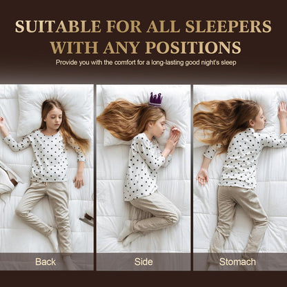 SHERWOOD Pillows Standard Size 2 Pack Hotel Pillow with Cotton Cover and Down Alternative Fiber Fill Bed Pillow for Sleeping (White, Standard 20x26 inch)