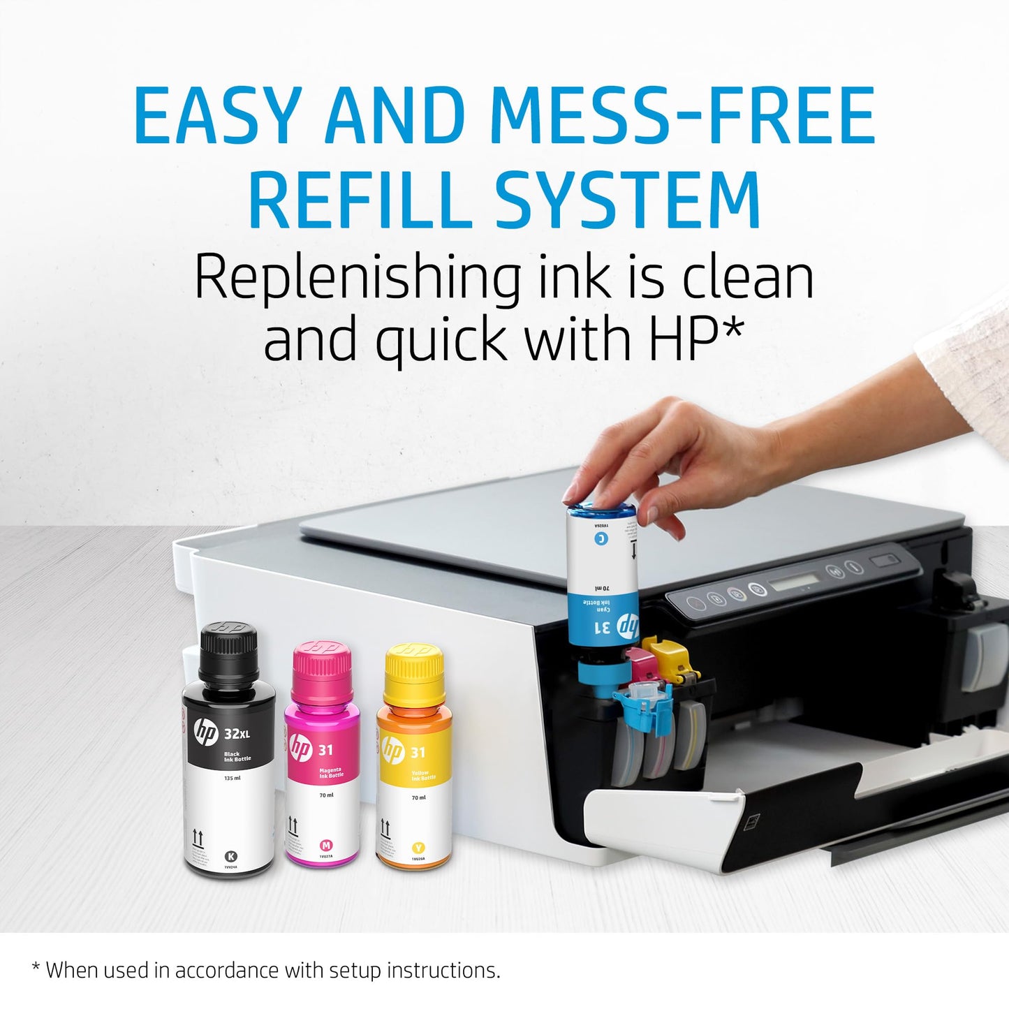 HP 32XL Black Ink Bottle, 135ml (1VV24AN) HP