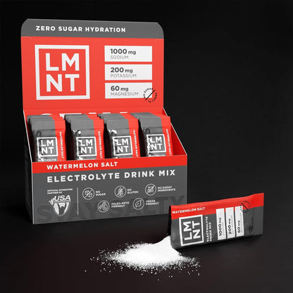 LMNT Keto Electrolyte Powder Packets | Paleo Hydration Powder | No Sugar, No Artificial Ingredients | Watermelon Salt | 30 Stick Packs