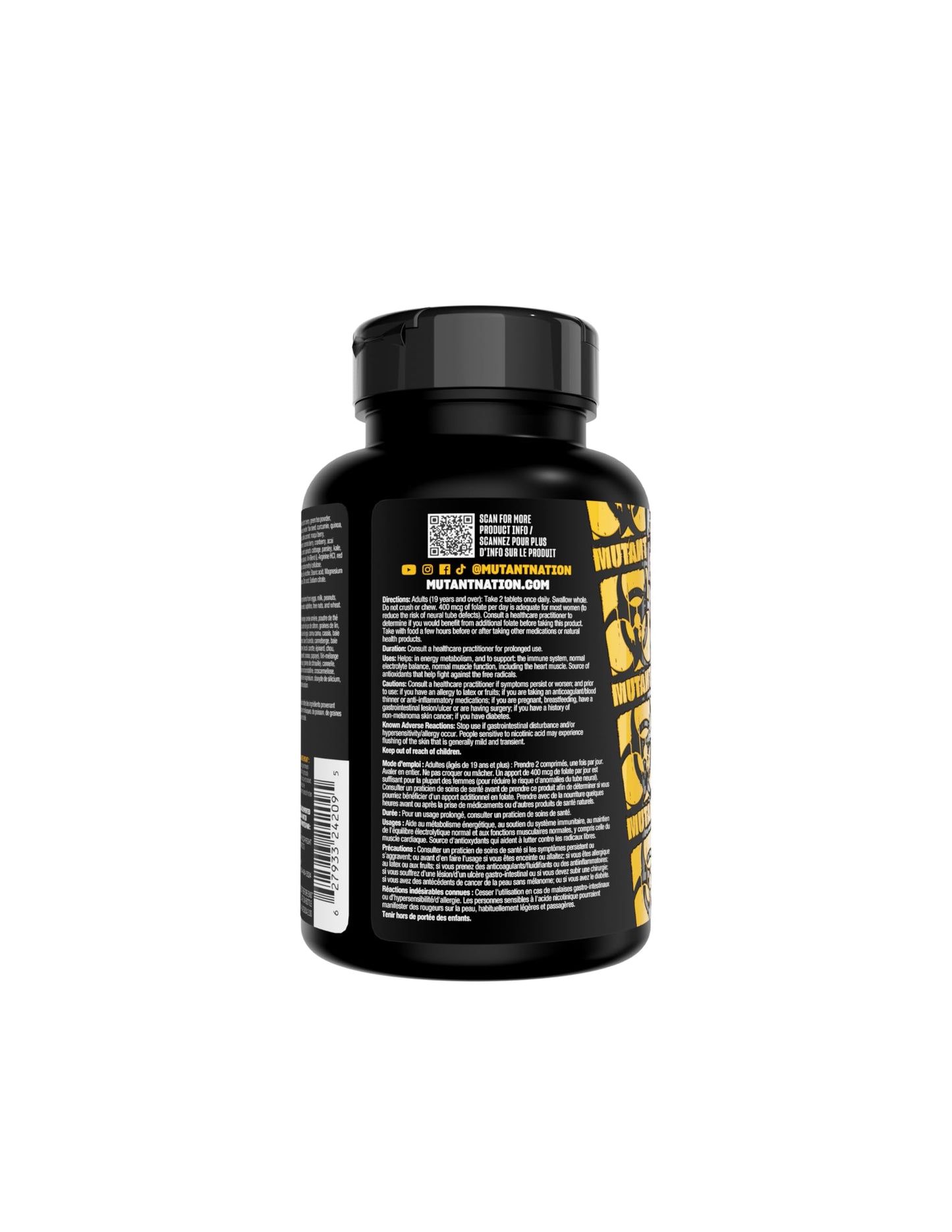 MUTANT Multi Vitamins - Men's Multivitamin for Hardcore Athletes & Body Builders, Supports Muscle Function, Energy Metabolism, Immune Health with 70 Vitamins Minerals Antioxidants (60 Caplets, CA) - Available at All In One Marketplace Canada