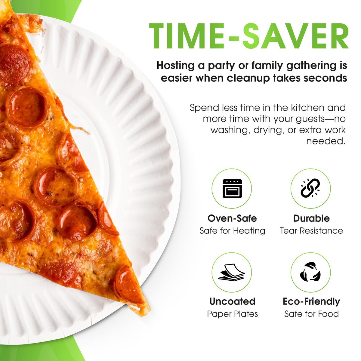 Perfectware 9 Inch White Paper Plates 300ct