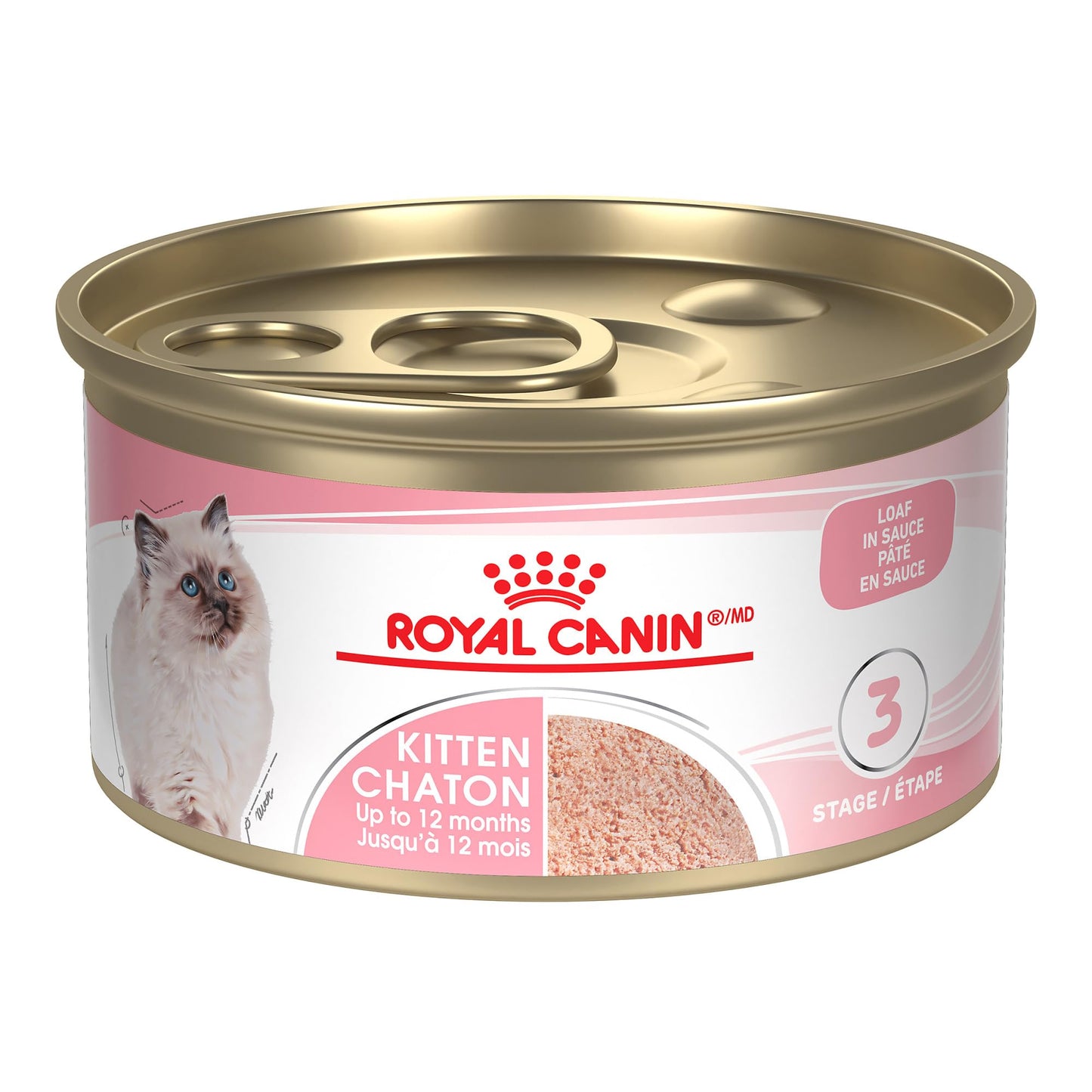 Royal Canin Feline Health Nutrition Kitten Loaf in Sauce Canned Cat Food, 3 oz can (24-Count) ROYAL CANIN