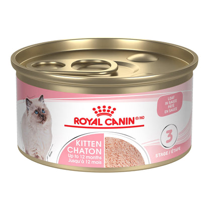 Royal Canin Feline Health Nutrition Kitten Loaf in Sauce Canned Cat Food, 3 oz can (24-Count) ROYAL CANIN