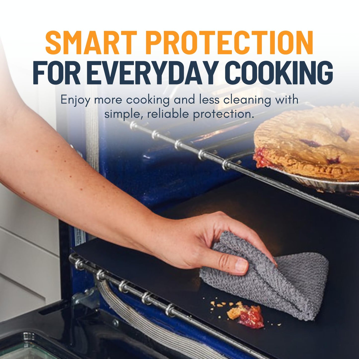 Oven Liners for Bottom of Oven - 2 Pack Large Heavy Duty Mats, 17”x25” Non-Stick Reusable Liner for Electric, Gas, Toasters, Grills - BPA & PFOA Free Kitchen Accessory to Keep It Clean (Black) - Available at All In One Marketplace Canada
