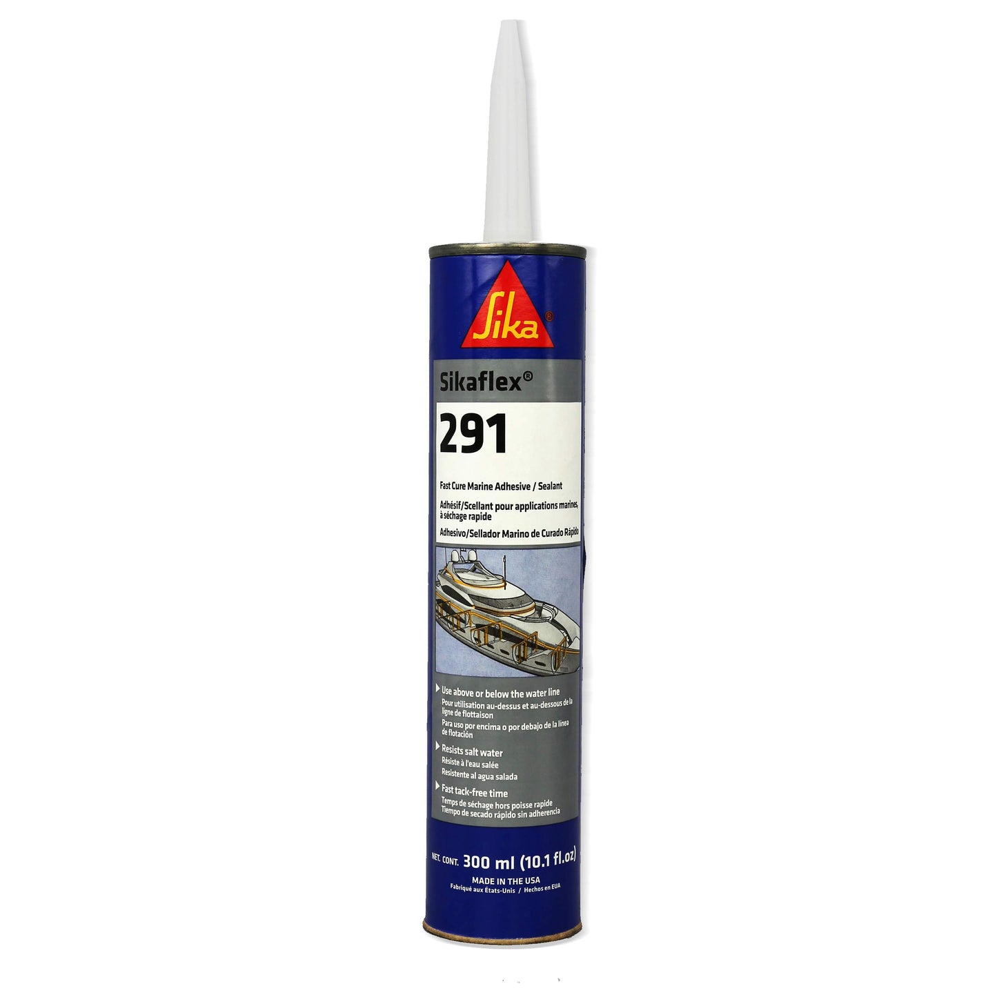 SIKA - Multi-Purpose Adhesive and sealant for Boats - Sikaflex-291 - Black - Marine use - Makes Elastic and Vibration-Resistant Seals - Low Odour - 300 mL SIKA