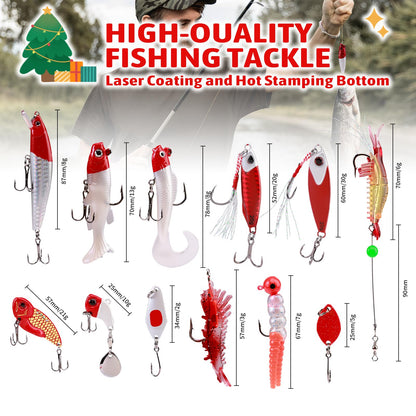 Advent Calendar 2026 Fishing Christmas Countdown, 24 Days Fishing Advent Calendar Fishing Tackle Lures Surprise Gifts for Adult Men Teen Boys 🍁 All In One Marketplace Canada
